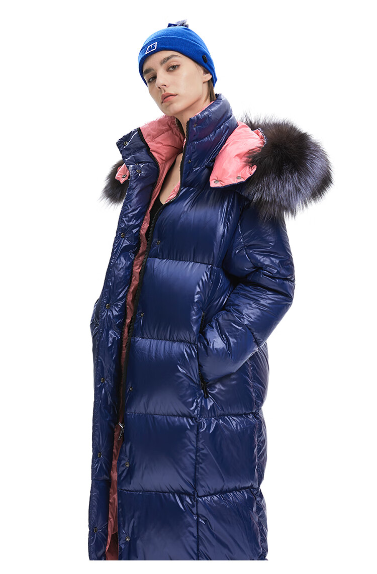 女装 羽绒服 folovera 弗洛拉folovera2020年新款大毛领羽绒服女长