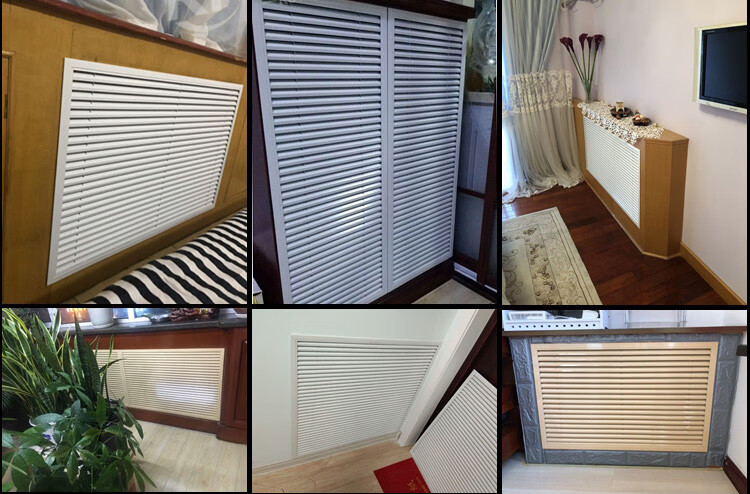 百叶窗通风口定制铝合金暖气罩百叶窗检修口空调通风口家用地暖分水器