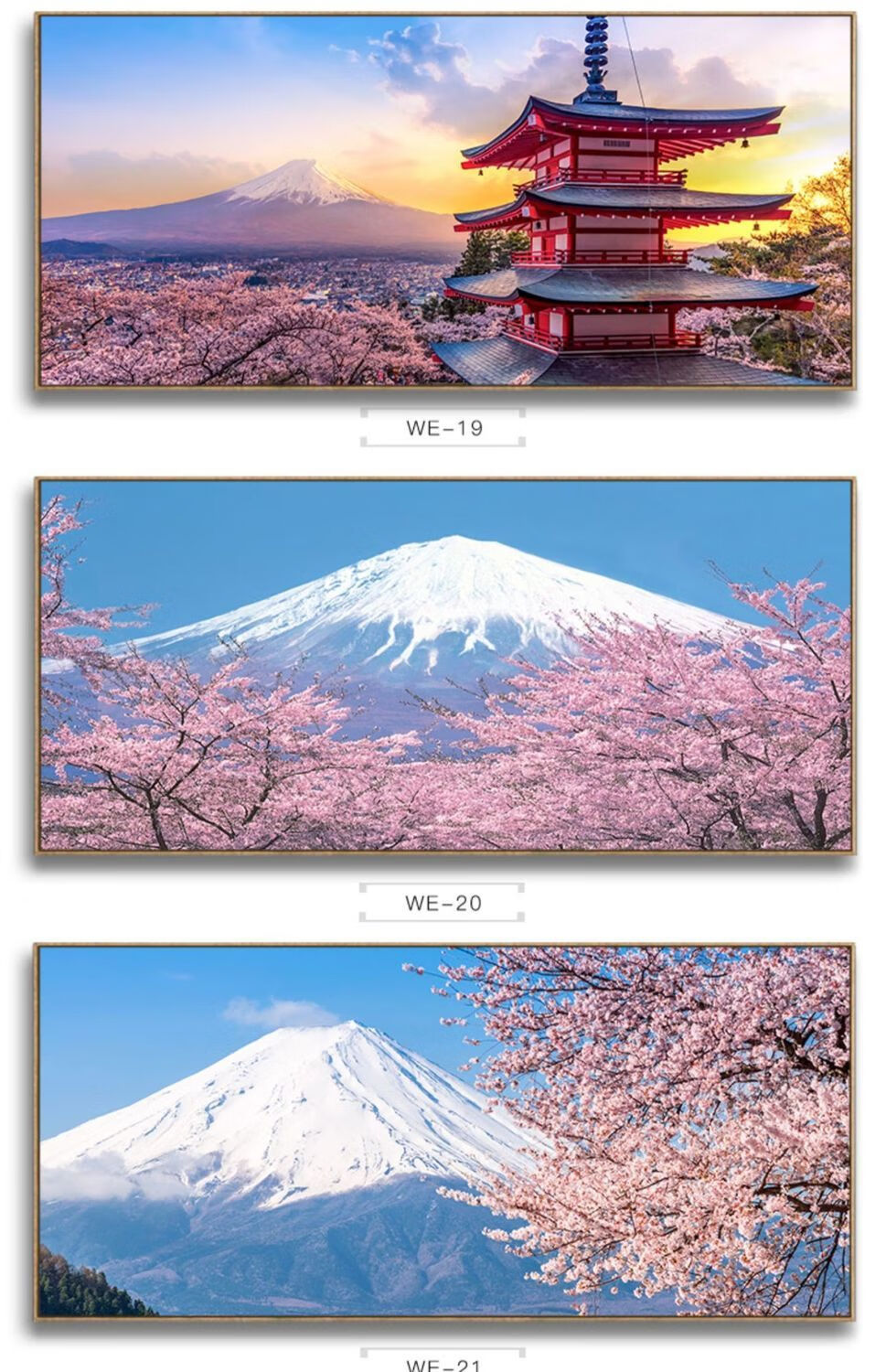 日式画风格富士山装饰画和风浮世绘日料餐厅挂画日本樱花风景壁画 a