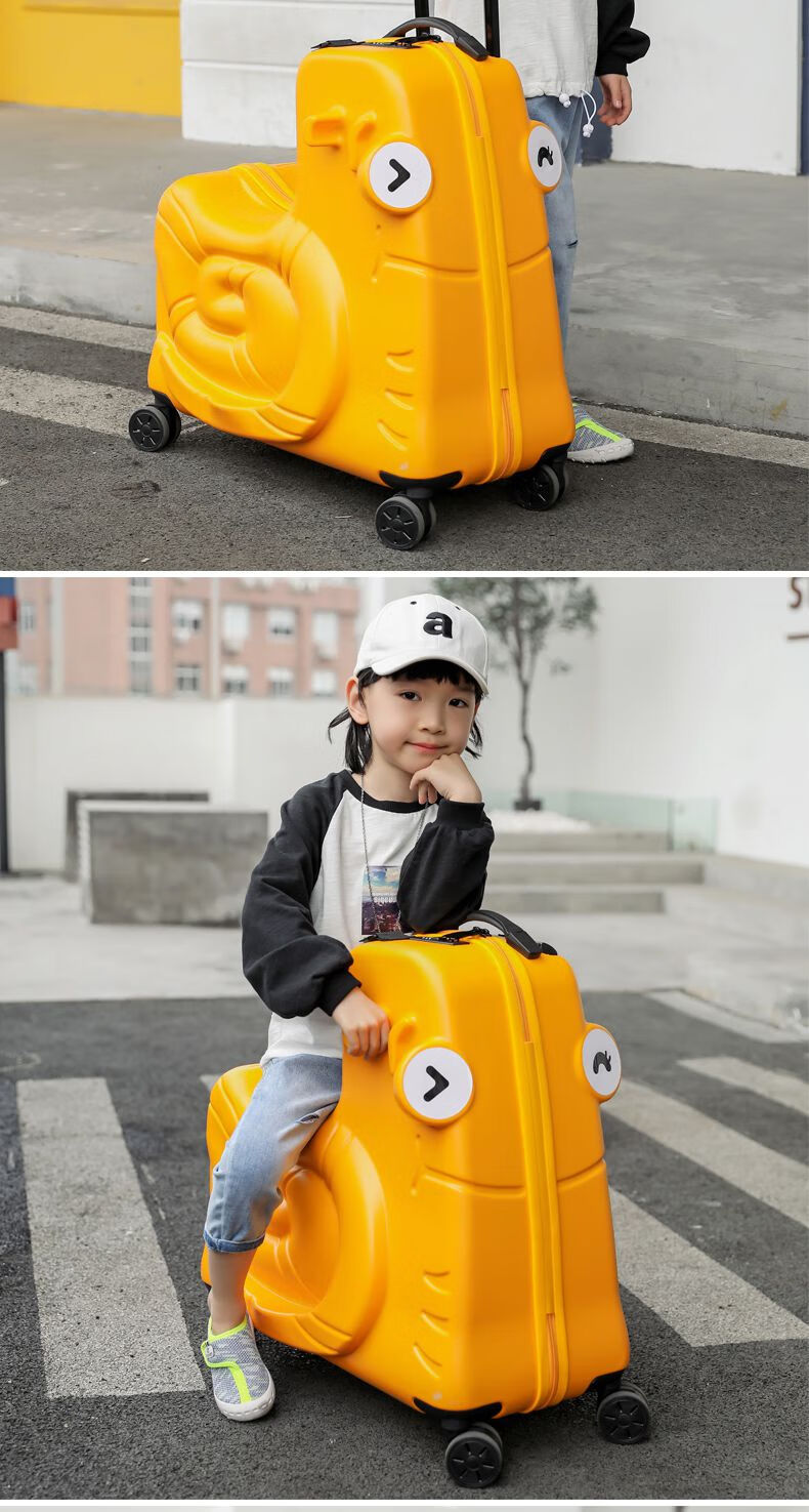 迪士尼官方旗舰儿童拉杆箱可骑可坐骑行旅行箱卡通行李箱24寸宝宝拖箱