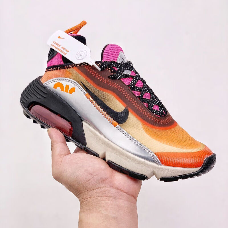 【纯】王一博同款 air max2090运动鞋气垫鞋夏新款男学生跑步鞋 黄蓝