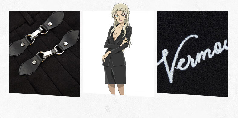 spaox 名侦探柯南联名 黑衣组织贝尔摩德元素半身裙spwha49d61 紫色