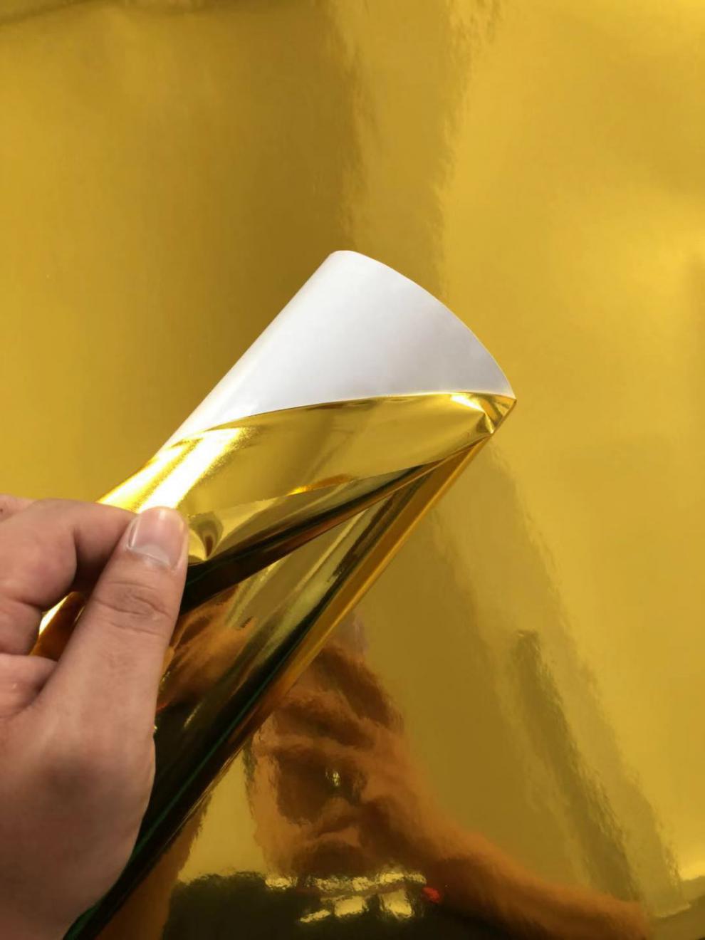 尚莱明金色即时贴帝鲲亚金威诗柏皮料磨砂金哑金不干胶广告刻字拉丝红