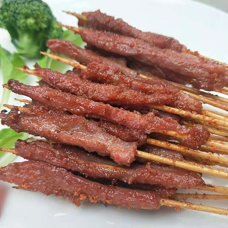 牛肉串20/40/60串手把小肉串街边油炸小吃半成品商用烧烤肉铁板涮串