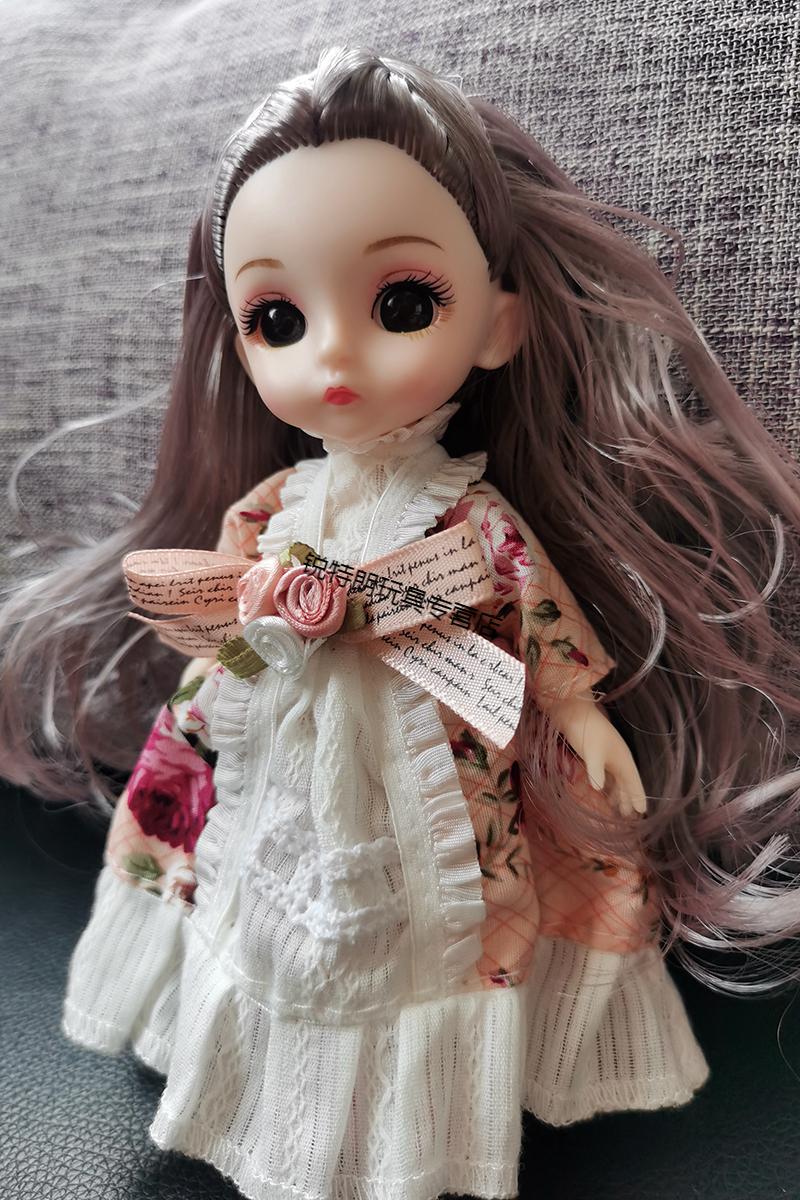 迷你芭比娃娃汉服小仙女公主仿真儿童换装古风17厘米公仔玩具套装