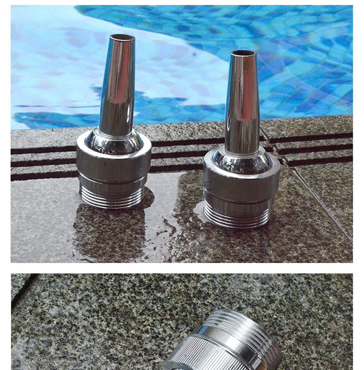 泳池冲击喷头304不锈钢鸭嘴万向水幕枪弹喷嘴配件旺农丰枪林弹雨喷头