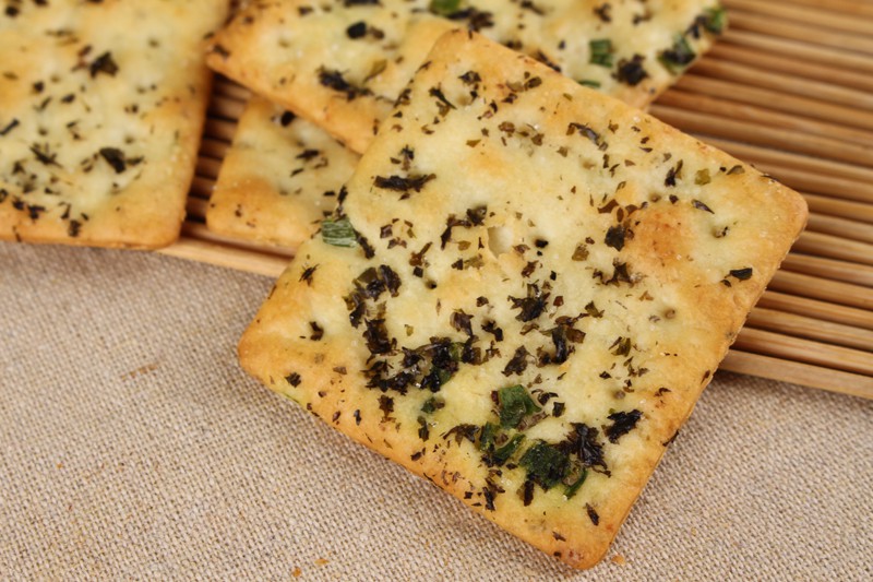 中祥自然之颜紫菜苏打饼干310g鲜奶油蔬菜味咸独立袋装鲜奶油味有糖