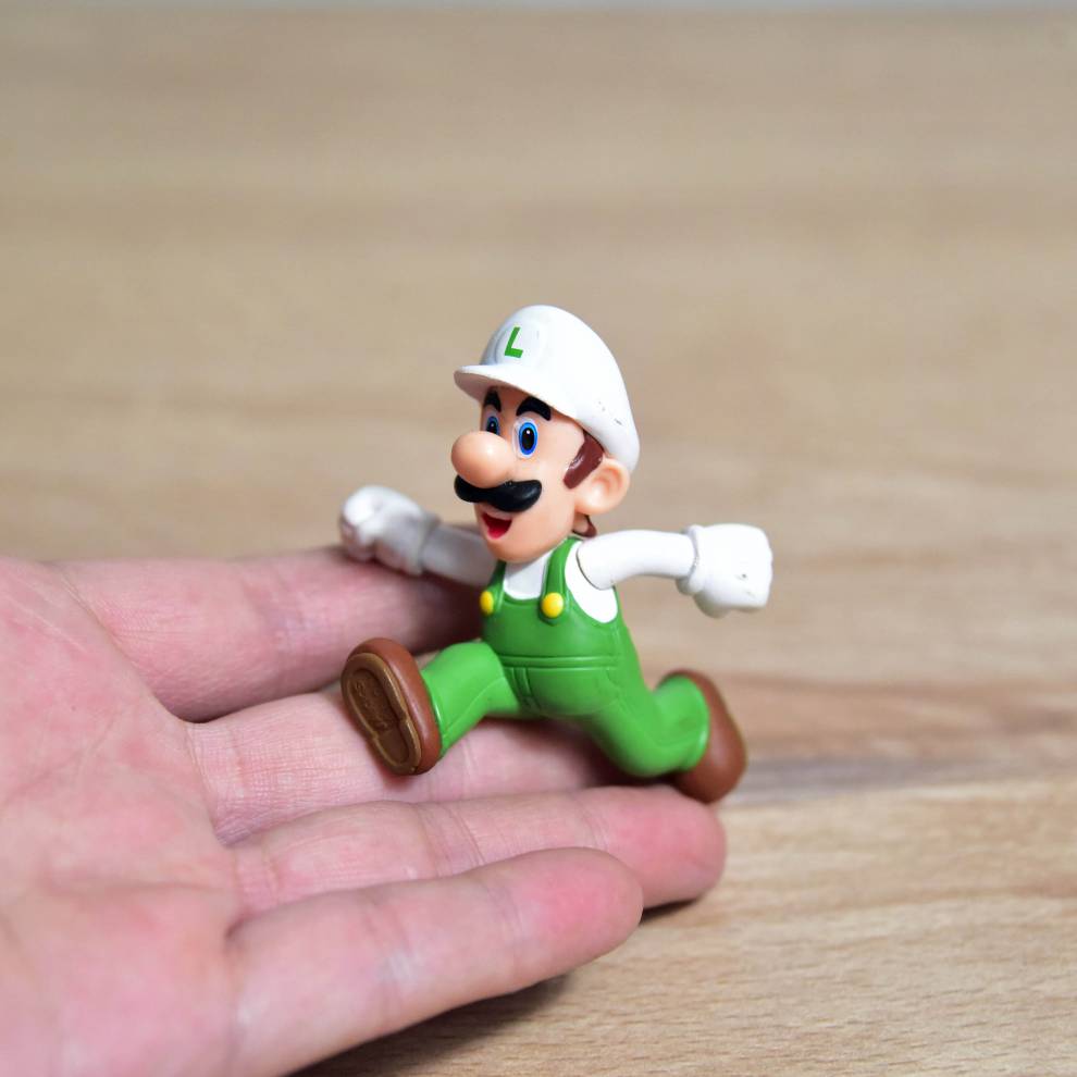 马里奥手办 原单散货玛丽 关节可动人偶模型摆件 玩具 马里奥 小号 白