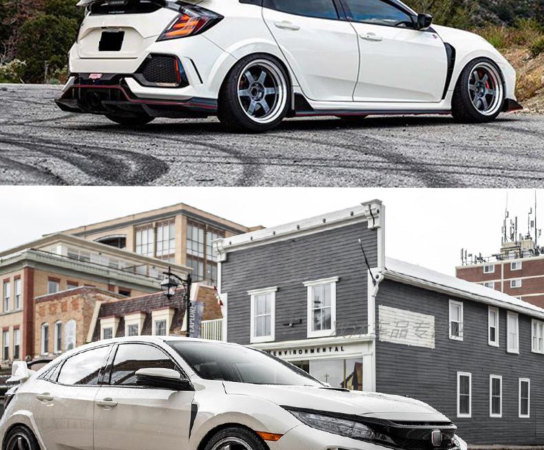 十代思域改装大包围typer前后杠中网tr前铲侧裙排气保险杠全套件 19款