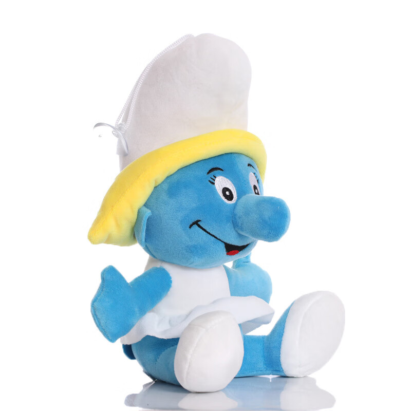 蓝精灵公仔 毛绒玩具卡通动漫蓝爸爸蓝妹妹笨笨送礼布娃娃儿童玩偶 带