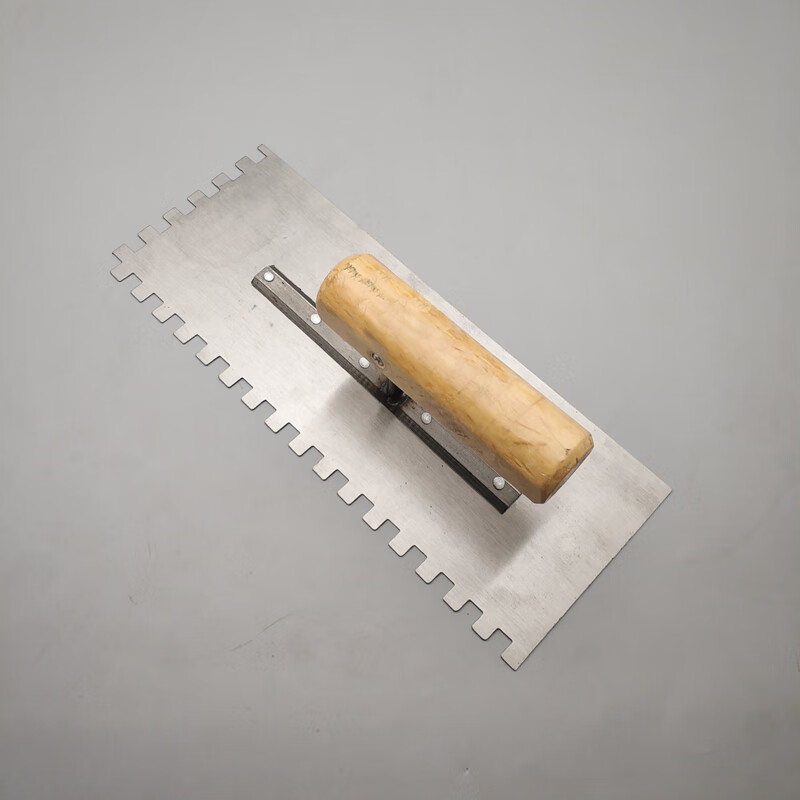 带齿抹灰刀抹子锯齿铺瓷砖抹泥刀刮泥刀泥瓦工批灰刀泥板工具左边大尖