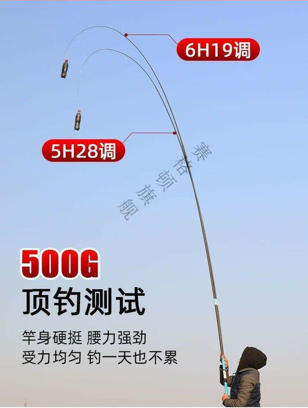 开沃潜伏鱼竿开沃精工潜伏钓鱼竿19调5h6h超轻超硬28调碳素鱼杆手竿台