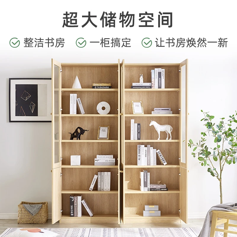 Chinese Log Glass Door Bookcase Living, Bookcase With Half Glass Doors In Philippines