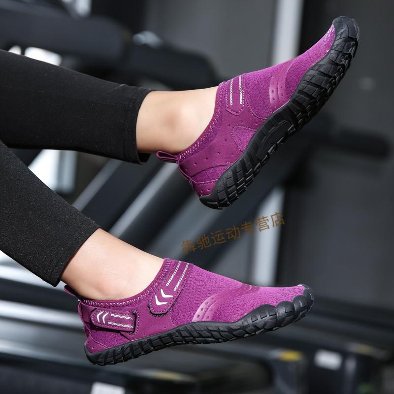室内健身鞋男女跳绳鞋减震跑步机鞋专用健身房训练瑜伽五指运动鞋桔35