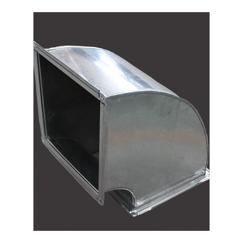 镀锌共板方形90度弯头白铁皮通风管道弯头工业风机出风口转接 内径150