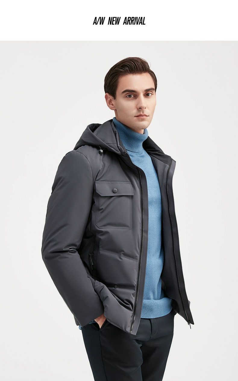 柒牌男装羽绒服男2022春季新款官方旗舰商务休闲中青年保暖防风可拆卸