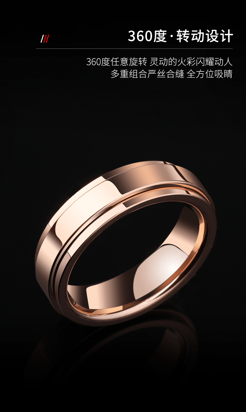 凯艳姿kayange轻奢品牌戒指男士莫桑石潮个性单身戒食指玫瑰金钻戒不