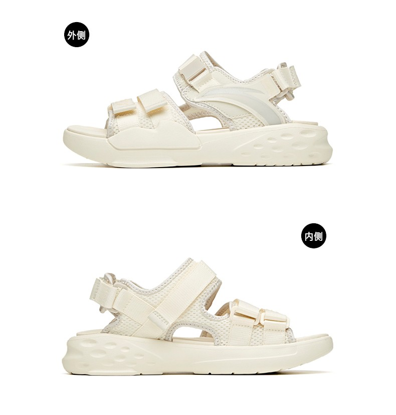 安踏霸道c37凉鞋女鞋2021新款秋季户外平底时尚软底鞋子潮女士运动