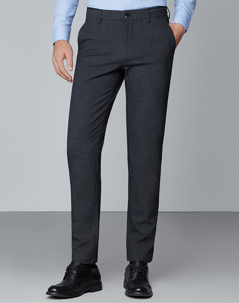 花纱面料柒牌男裤休闲裤男2021春季新款休闲宽松直筒长裤子春秋款修身