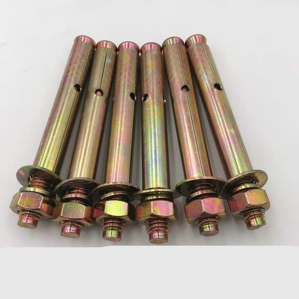 膨胀螺丝螺栓膨胀螺丝国标爆炸螺丝镀彩锌铁膨胀栓8厘拉爆m6m8m10m12