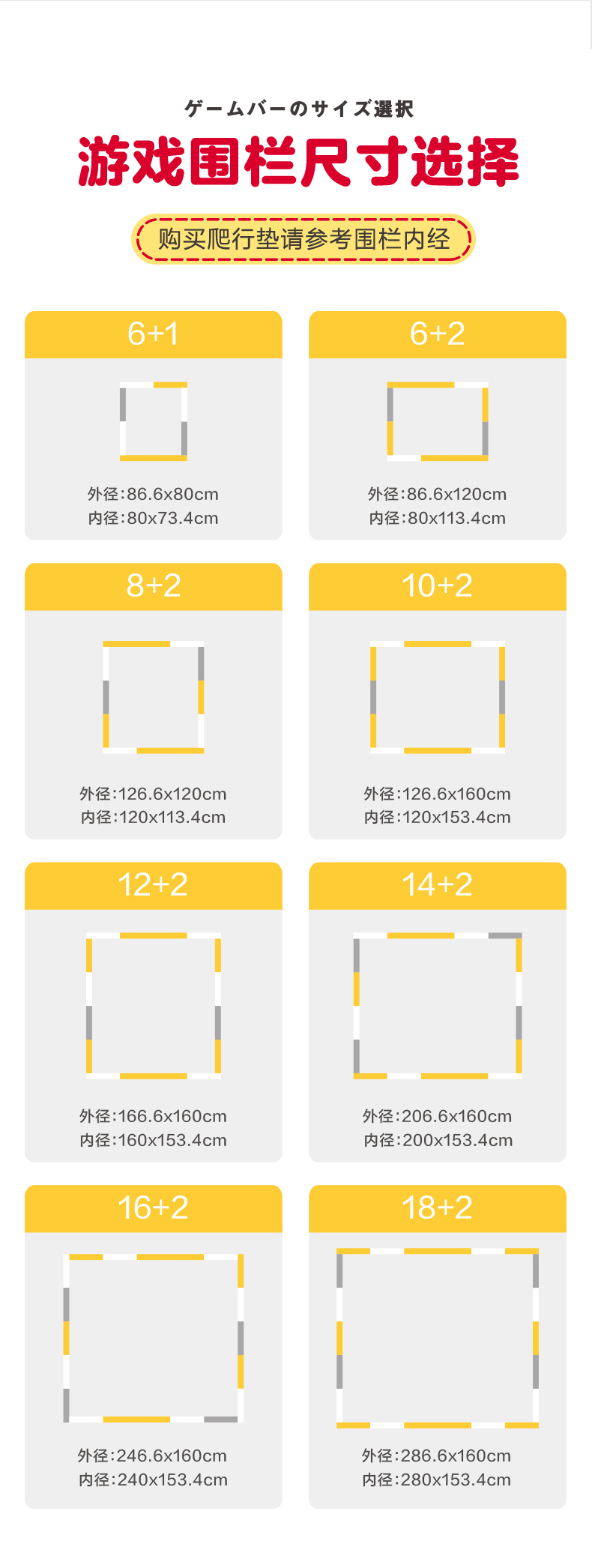 宝宝室内游戏围栏儿童家用地上围栏婴儿爬行垫防护栏学步栅栏小黄鸭围栏wj 18+2单围栏可折叠易收纳