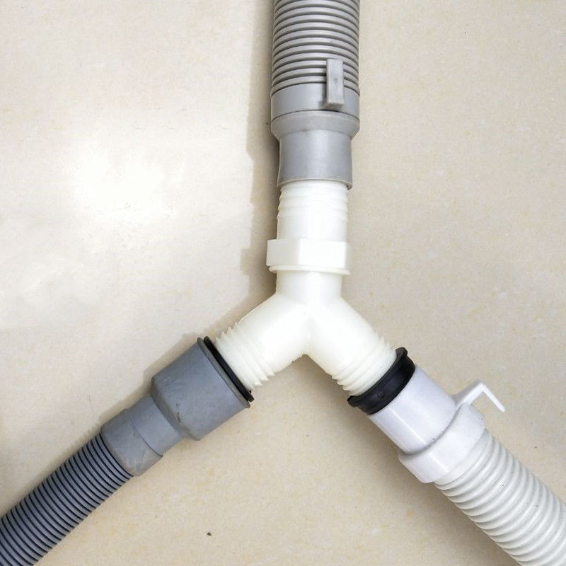 汉利仕洗衣机下水管地漏排水专用接头三头接通二合一三通出水口连接