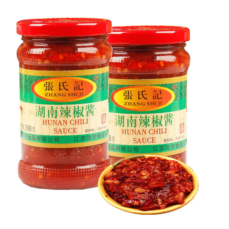张氏记湖南辣椒酱 230g*1瓶 蒜蓉辣椒调味品 张氏记288克x2瓶【图片