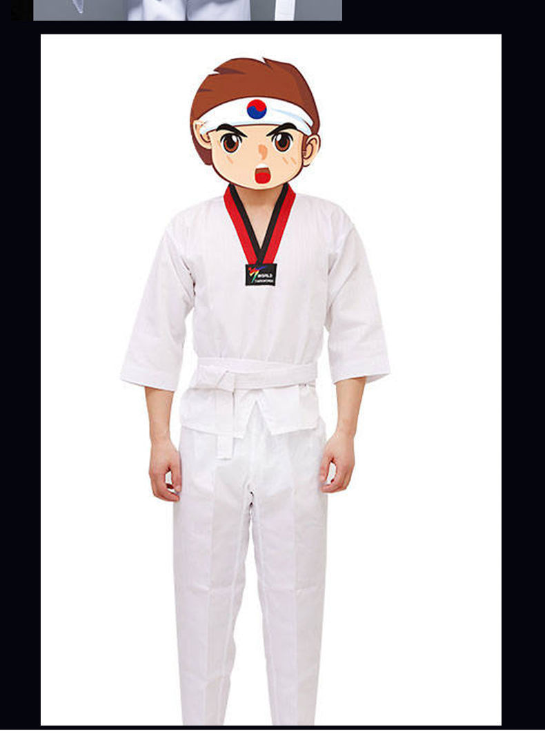 跆拳道道服成人儿童男女款初学者跆拳道服装空手道道服相似训练实战