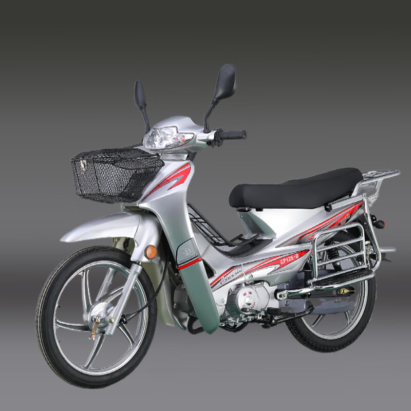 全新弯梁车110cc125cc摩托车燃油车国三国四都有国三黑色110公牛机