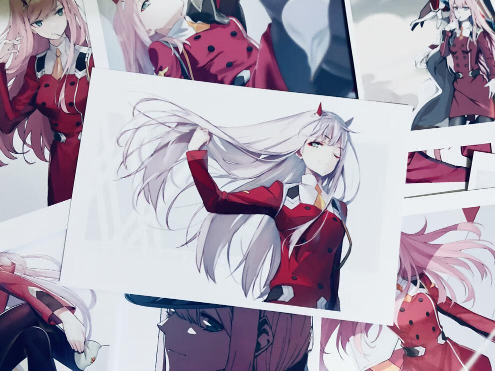 精美国家队02海报明信片墙贴darling in the franxx周边 四套全(六寸