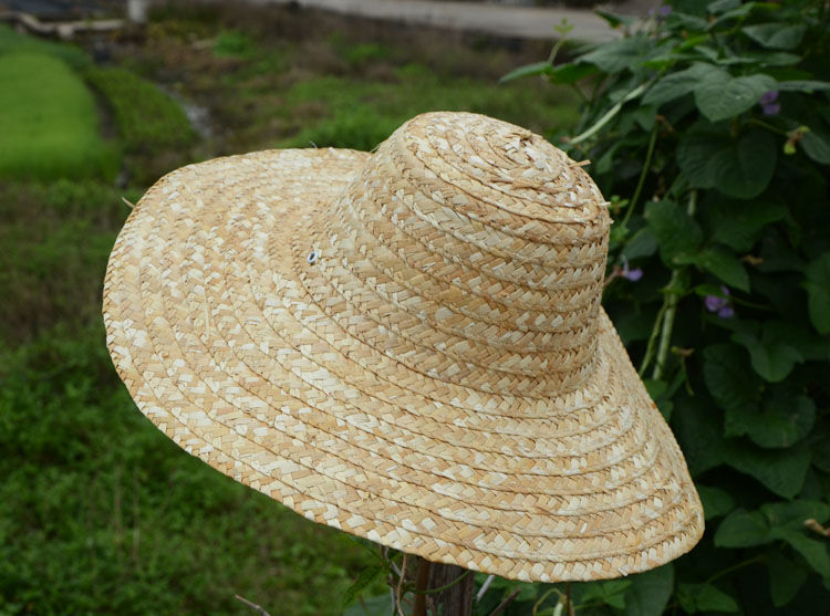 小胥 超大农民草帽农用草帽田园防晒男帽子工地工用50号 33草帽1顶47