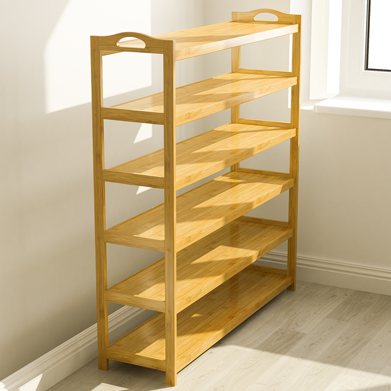 恒捷邦泰楠竹鞋架子简易放门口家用室内经济型鞋柜实木鞋架好看收纳架