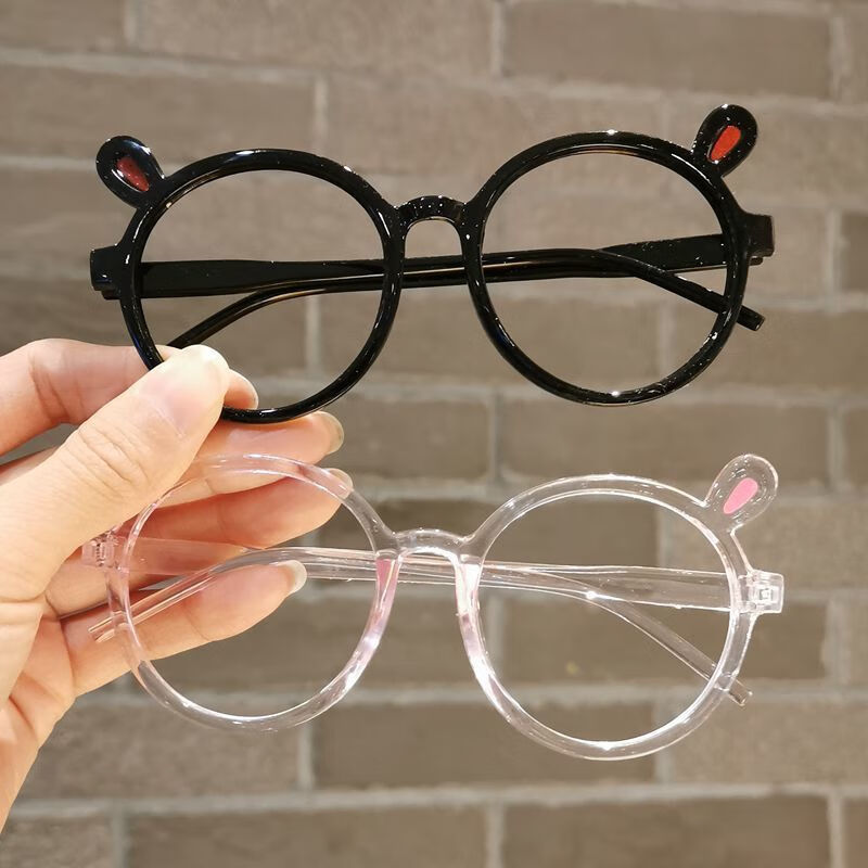 hnxc新品儿童眼镜框无镜片儿童眼镜框女童可爱超萌卡通小兔子装饰无