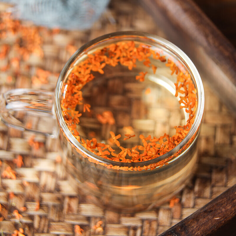 丹桂花干桂花茶特级红色桂花茶干花茶叶烘焙无硫食用桂花泡水500g