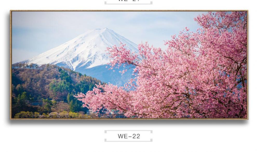 日式画风格富士山装饰画和风浮世绘日料餐厅挂画日本樱花风景壁画 a