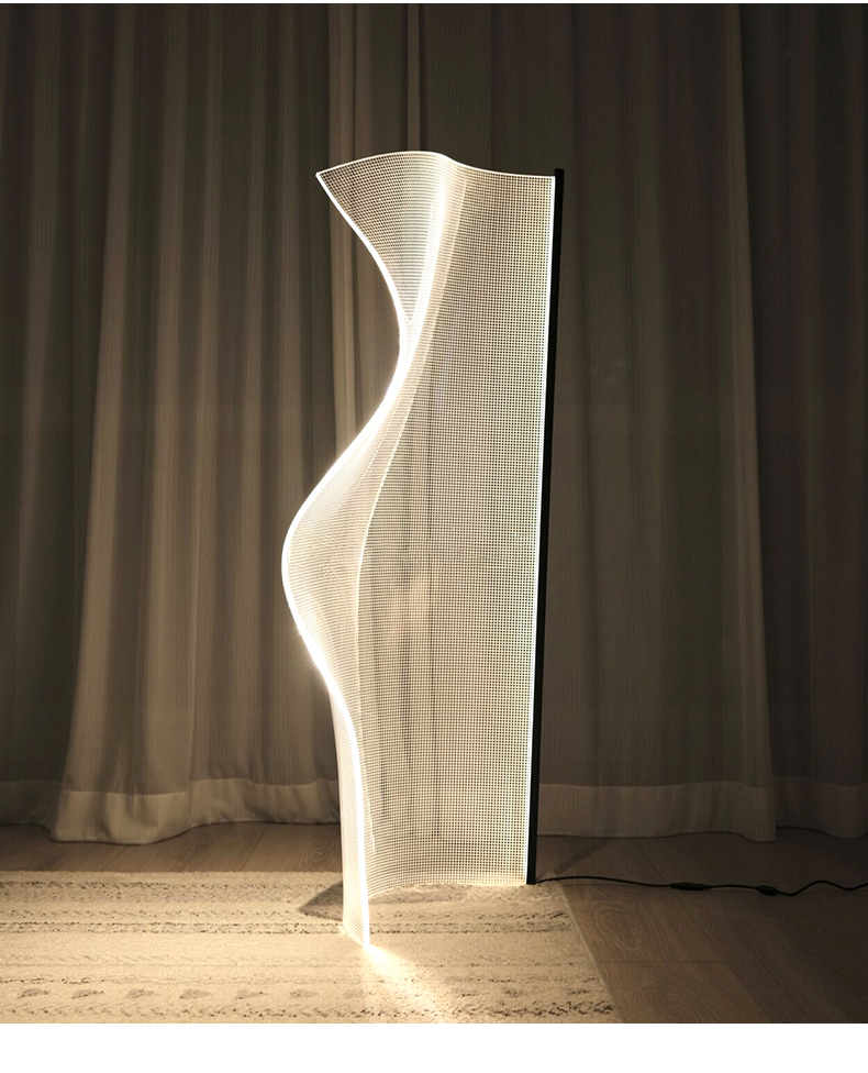 客厅卧室书页亚克力台报纸展厅艺术造型设计师落地灯诧寂ins风 a款