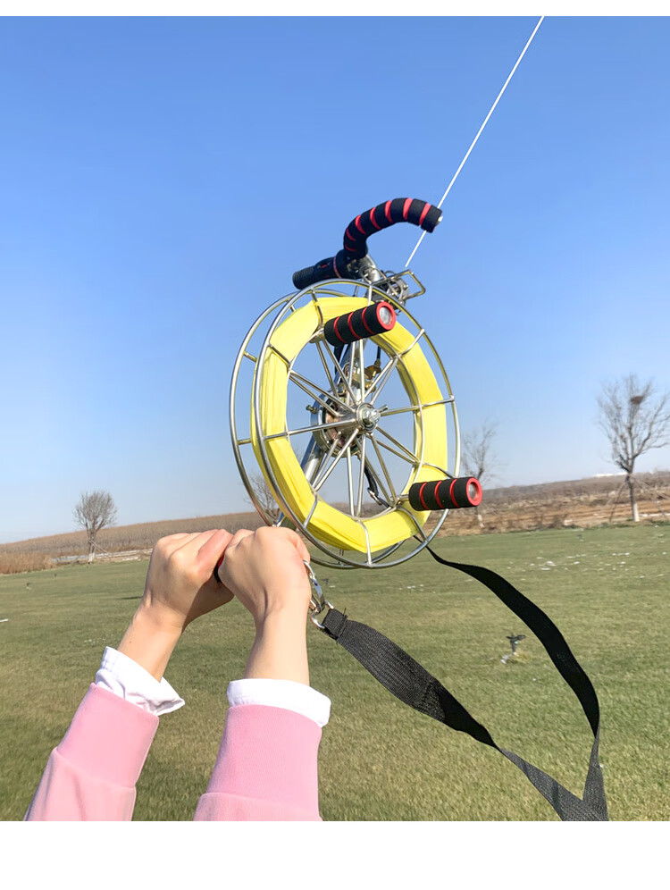 不锈钢风筝线轮风筝线盘潍坊风筝线轮大轴承静音六轴导线带刹车大型线