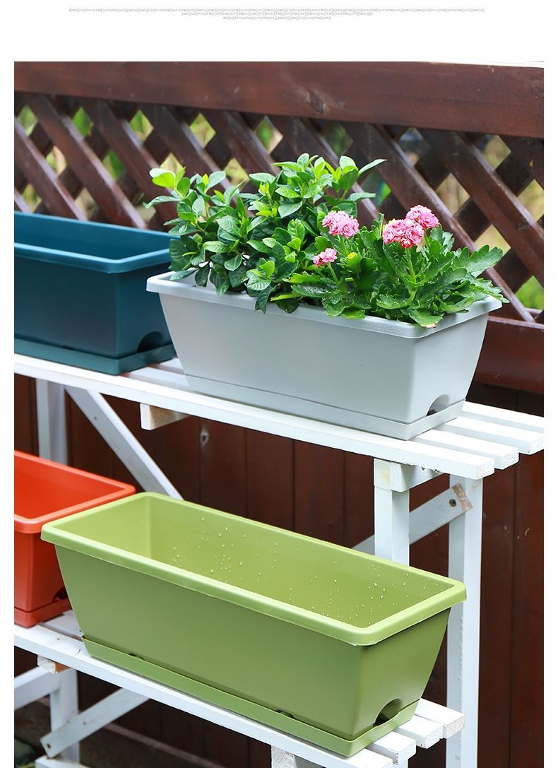 霍伦种菜盆长条花盆家庭阳台种植箱种菜长方形特大蔬菜种植槽霍仑盆深