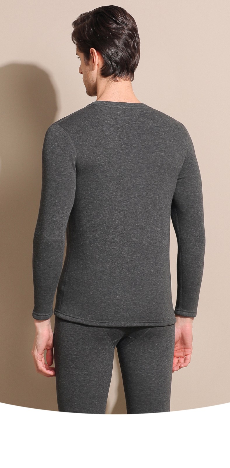 恒源祥男士山羊绒保暖内衣男加厚加绒德秋衣秋裤发热防寒套装秋冬季山