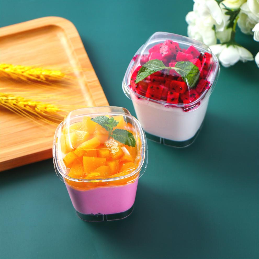 慕斯杯创意硬塑木糠杯杯子布丁杯一次性双皮奶杯甜品杯果冻酸奶杯 浅