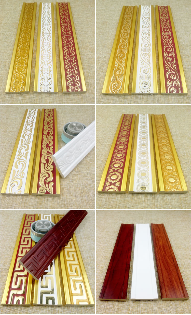 pvc平板欧式5公分平线装饰线条电视背景墙树脂腰线门套窗套收包边 白