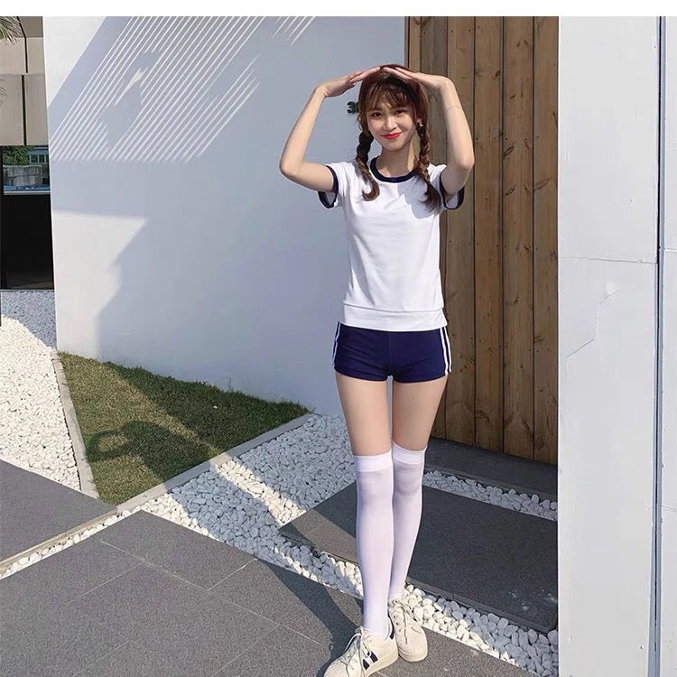 少女生泳衣韩版保守学生分体新款ins日系网红可爱遮肚显瘦jk体操制服