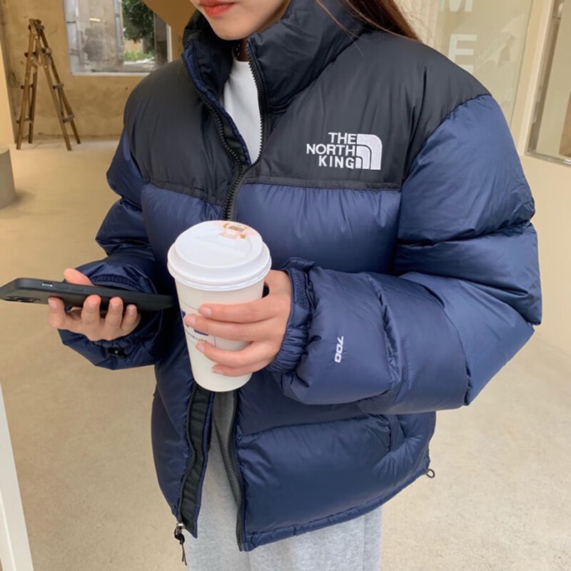 北面北语(公司级)甄选1996羽绒服美版700蓬黑色加厚莆田面包男女