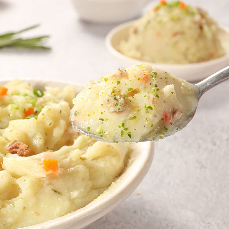 美极土豆泥速食早餐桶装懒人食品即食方便速溶宵夜盒装原味牛肉土豆泥