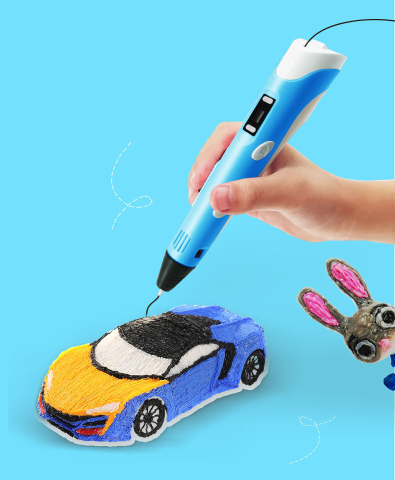 冰火炎原装儿童3d打印笔立体涂鸦笔三d地绘画笔学生创意礼物品神笔