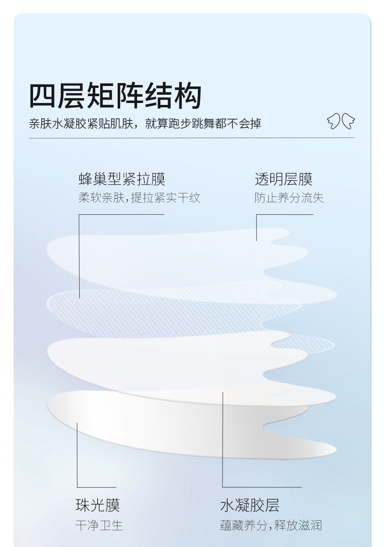 微晶法令纹贴提拉紧致淡化细纹皱纹改善八字纹嘴角纹表情纹补水保湿面膜贴男女通用护肤品 10盒/50对