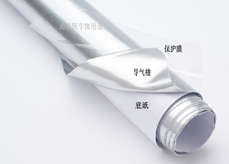 适用于汽车改色膜车身电镀贴膜镜面银色贴纸光亮面电镀膜亮银镜面膜