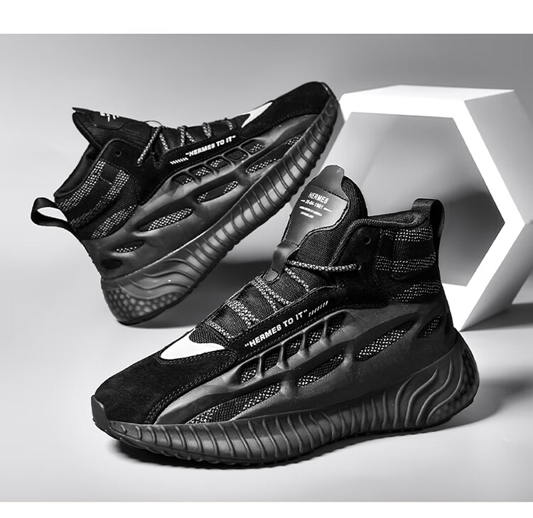 aj篮球运动战靴社会精神小伙椰子骨架老爹潮鞋 8989灰色 39