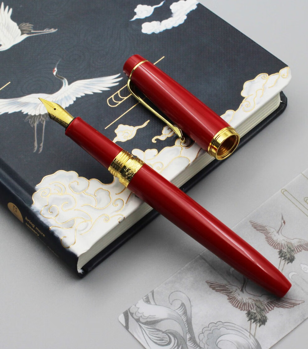 醉米原创高美颜值复古树脂钢笔都府德国金尖男女学生用送礼盒虞姬纸盒