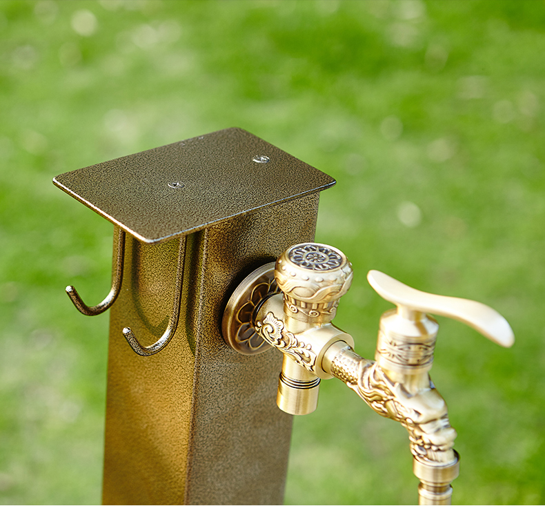 户外水龙头304不锈钢防冻立柱水龙头仿古多功能铜落地庭院水龙头如需